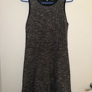 J. Crew Black and White Textured Mini Dress